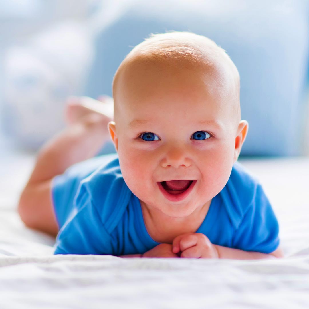 Smiling baby boy