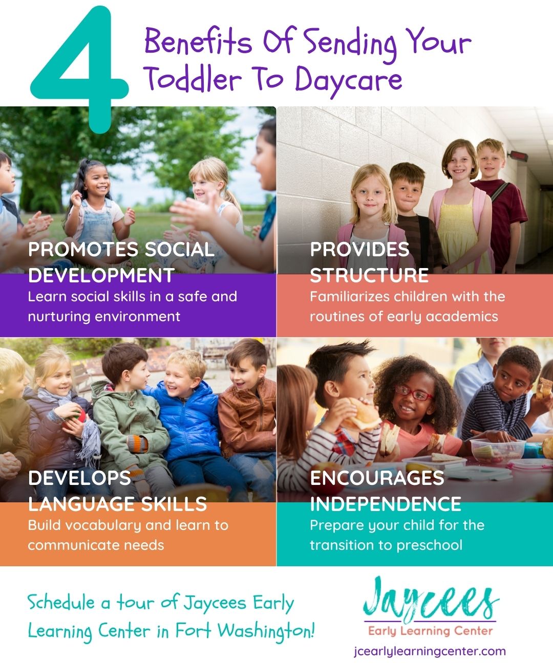 4 Benefits Of Sending Your Toddler To Daycare Infographic