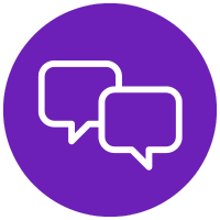icon of chat bubbles